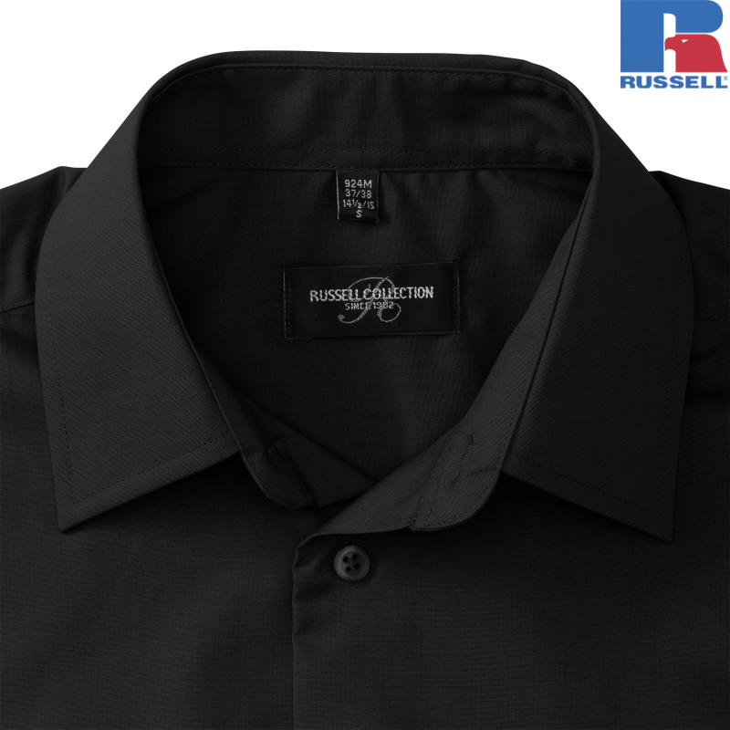 Men's Long Sleeve Easy Care Tailored Poplin Shirt | Russell