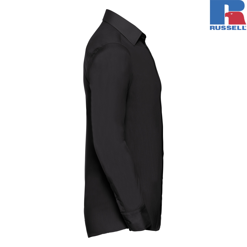 Men's Long Sleeve Easy Care Tailored Poplin Shirt | Russell