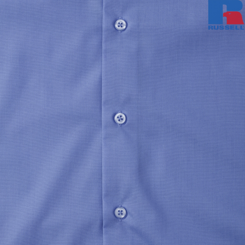 Men's Long Sleeve Easy Care Tailored Poplin Shirt | Russell