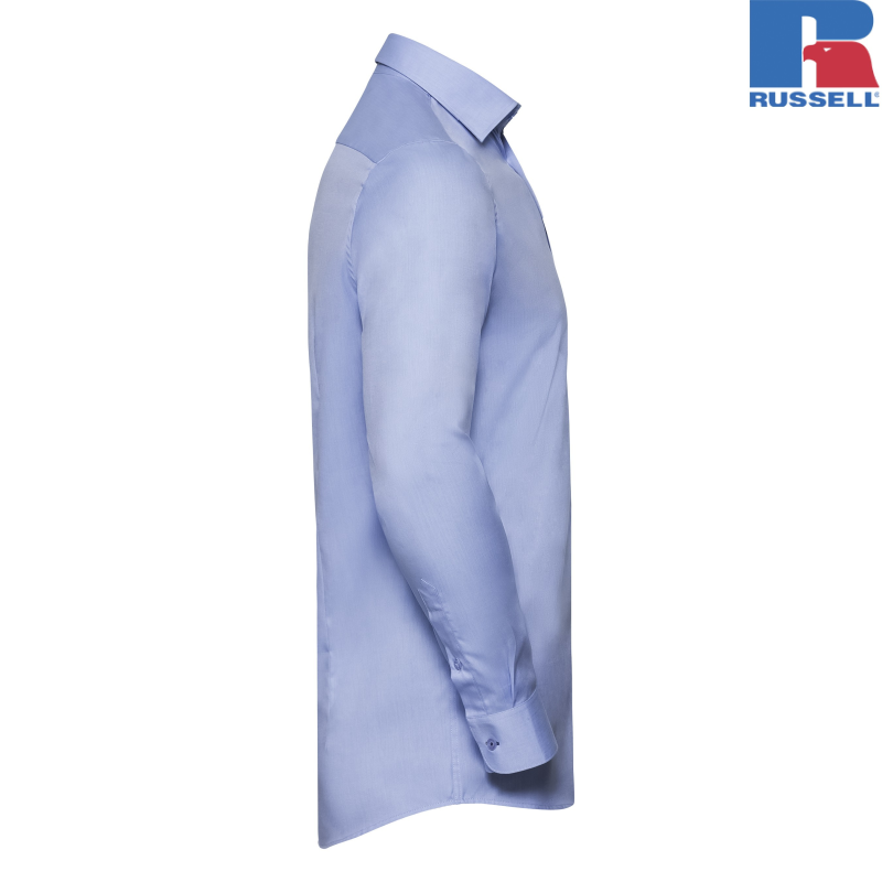 Men's Tailored Contrast Herringbone Shirt | Russell