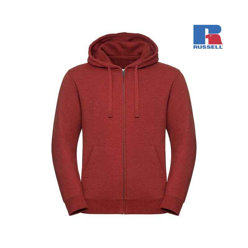 Men's Authentic Melange Zipped Hood Sweat | Russell
