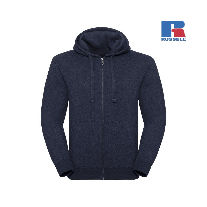 Men's Authentic Melange Zipped Hood Sweat | Russell