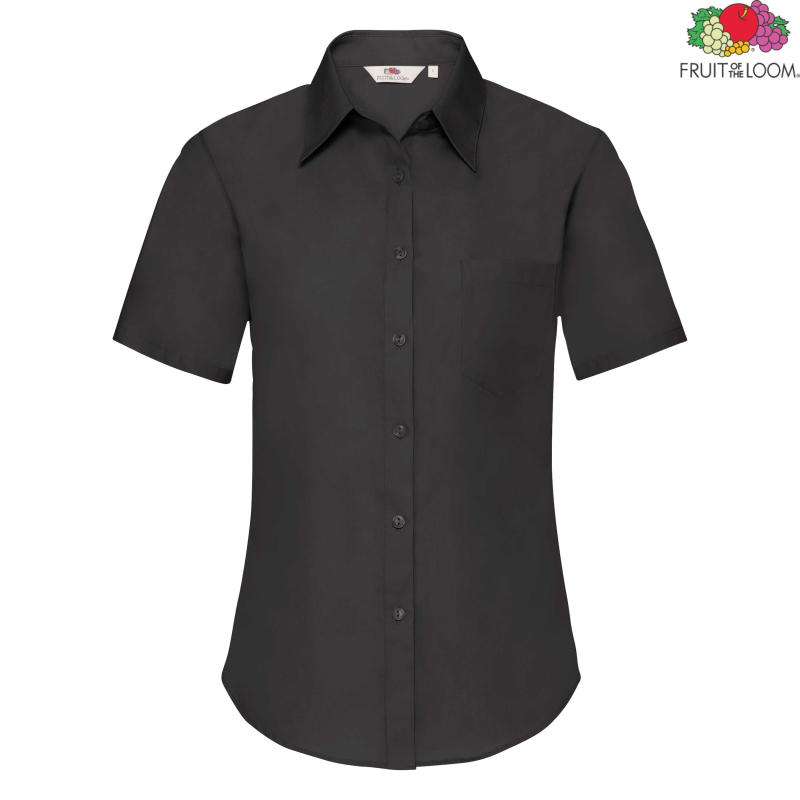 Ladies Poplin Short Sleeve Shirt | Fruit Of The Loom
