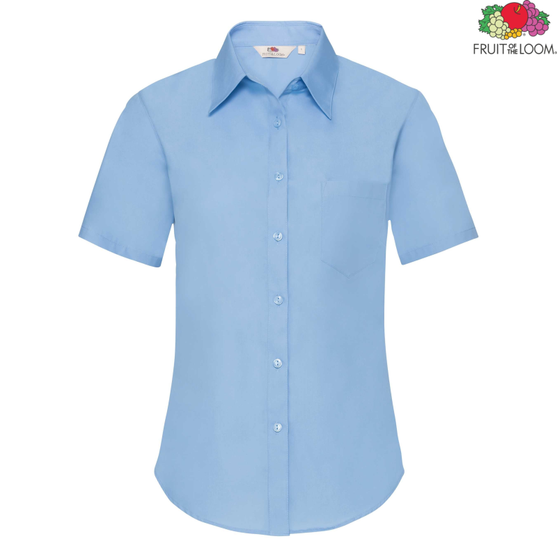Ladies Poplin Short Sleeve Shirt | Fruit Of The Loom