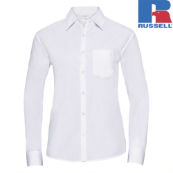 Ladies Long Sleeve Classic Polycotton Poplin Shirt | Russell