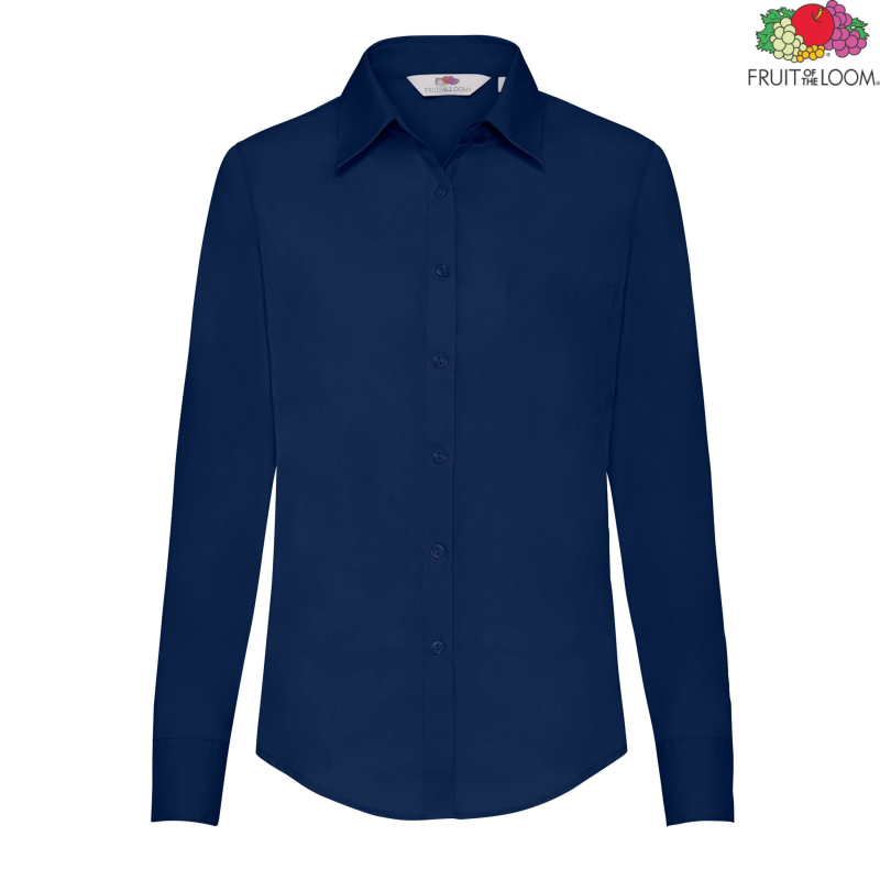 Ladies Poplin Long Sleeve Shirt | Fruit Of The Loom