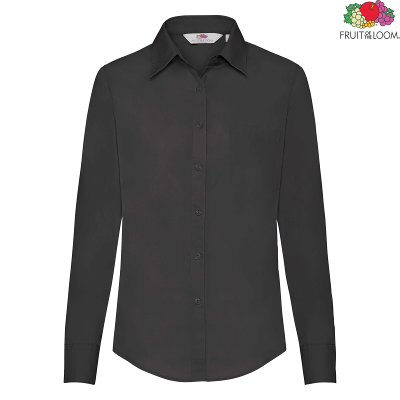 Ladies Poplin Long Sleeve Shirt | Fruit Of The Loom