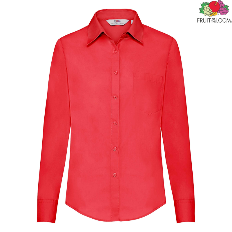 Ladies Poplin Long Sleeve Shirt | Fruit Of The Loom