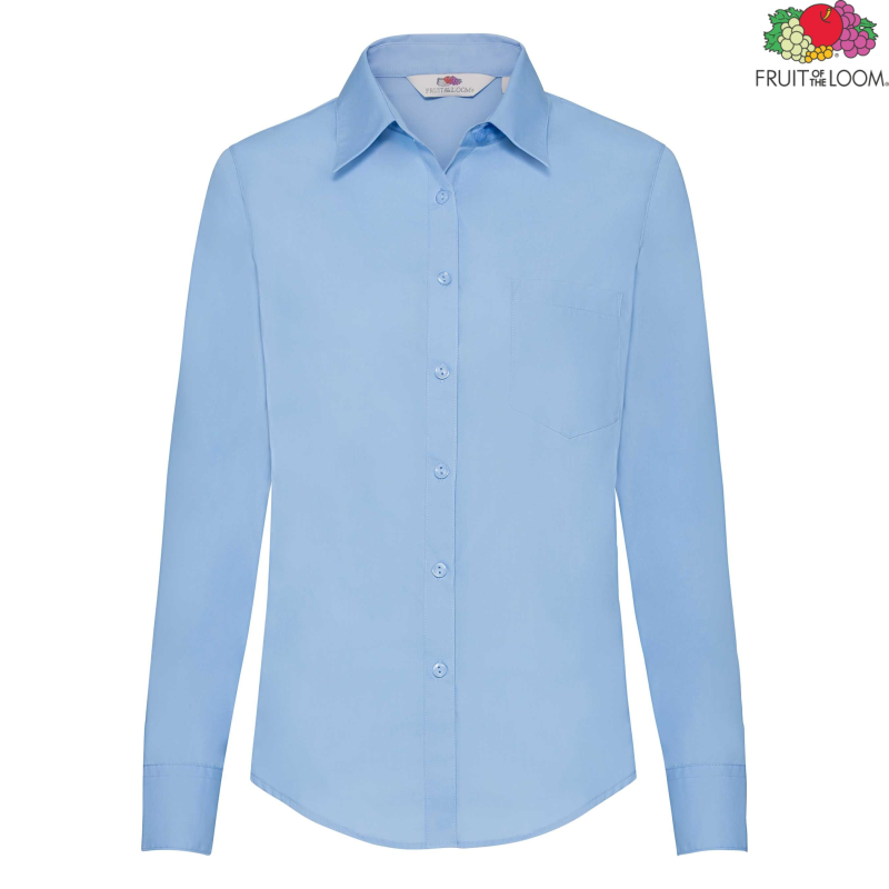 Ladies Poplin Long Sleeve Shirt | Fruit Of The Loom