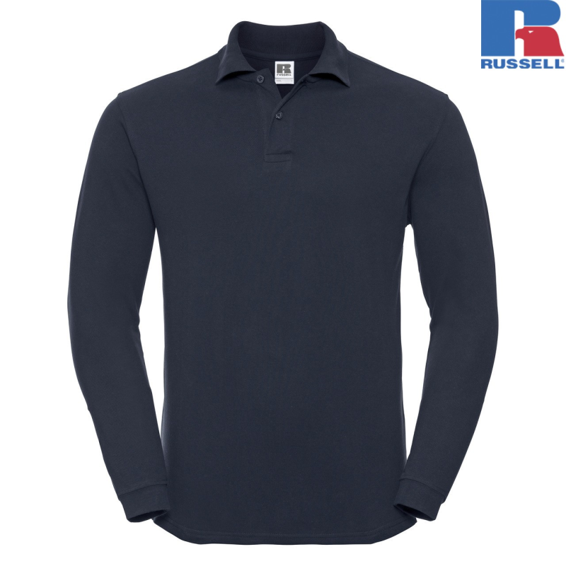 Adults Long Sleeve Classic Cotton Polo | Russell
