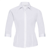 Ladies 3/4 Sleeve Fitted Polycotton Poplin Shirt | Russell