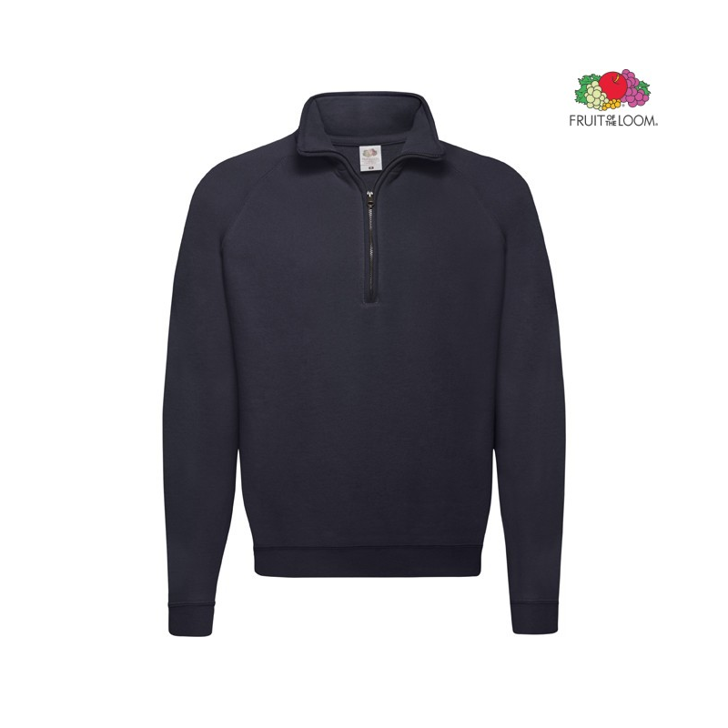 Classic Zip Neck Sweat | Fruit of the Loom