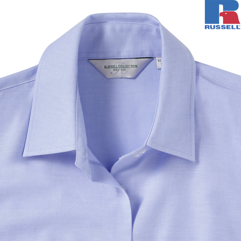 Ladies Short Sleeve Easy Care Oxford Shirt| Russell