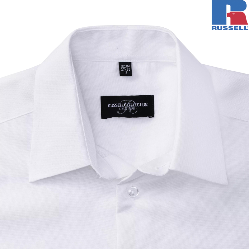 Men's Short Sleeve Tailored Oxford Shirt | Russell