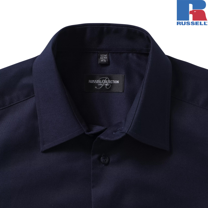 Men's Short Sleeve Tailored Oxford Shirt | Russell