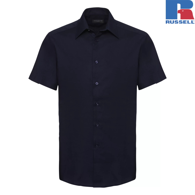 Men's Short Sleeve Tailored Oxford Shirt | Russell