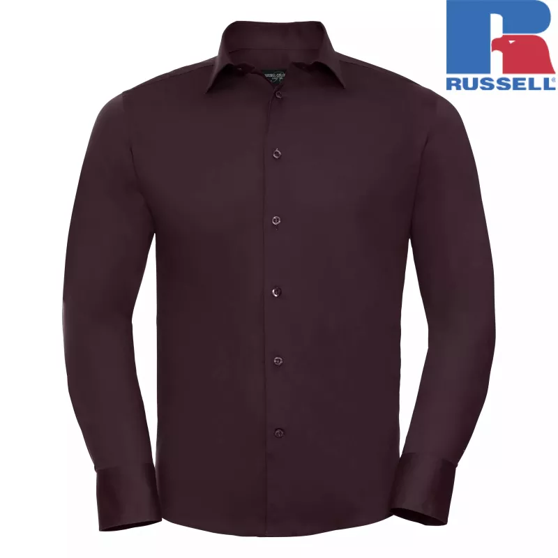 Men's Long Sleeve Easy Care Fitted Shirt | Russell