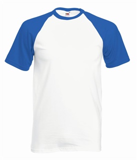 Valueweight Short Sleeve Baseball T-Shirt, 100% Cotton, 160g/165g