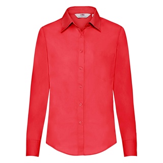 Poplin Shirt Long Sleeve Lady-Fit, 55% Cotton, 45% Polyester, 115g/120g